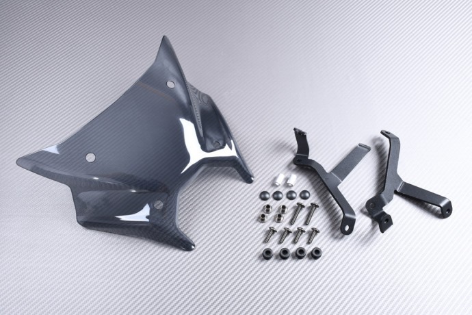 Déflecteur air Yamaha MT-09 2024 contre la fatigue du vent fumé foncé