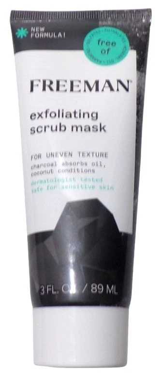 Freeman EXFOLIATING SCRUB MASK For Uneven Texture Charcoal & Coconut 3 FL OZ Set - Image 2 of 3