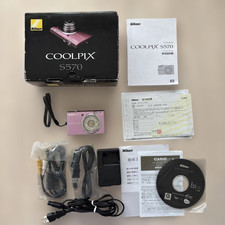 Nikon COOLPIX S570 Pink 12.0MP 5x Zoom CCD Digital Camera w/Box - Tested