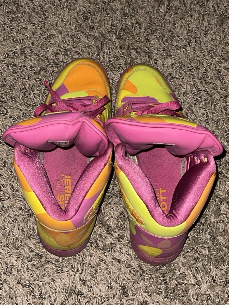 Adidas Jeremy Scott Instinct Hi Neon Camo Sneakers Size 11 | eBay