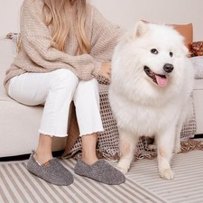 Women's Memory Foam Slippers - Soft Curly Fleece House Shoes Washable