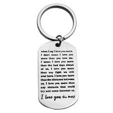 Couple Gifts for Boyfriend and Girlfriend Anniversary Keychain Small, Silver