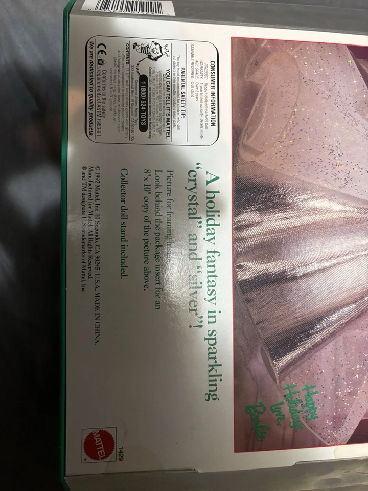 VINTAGE 1992 Happy Holidays Barbie Doll Mattel NIB CHRISTMAS - Image 4 of 4