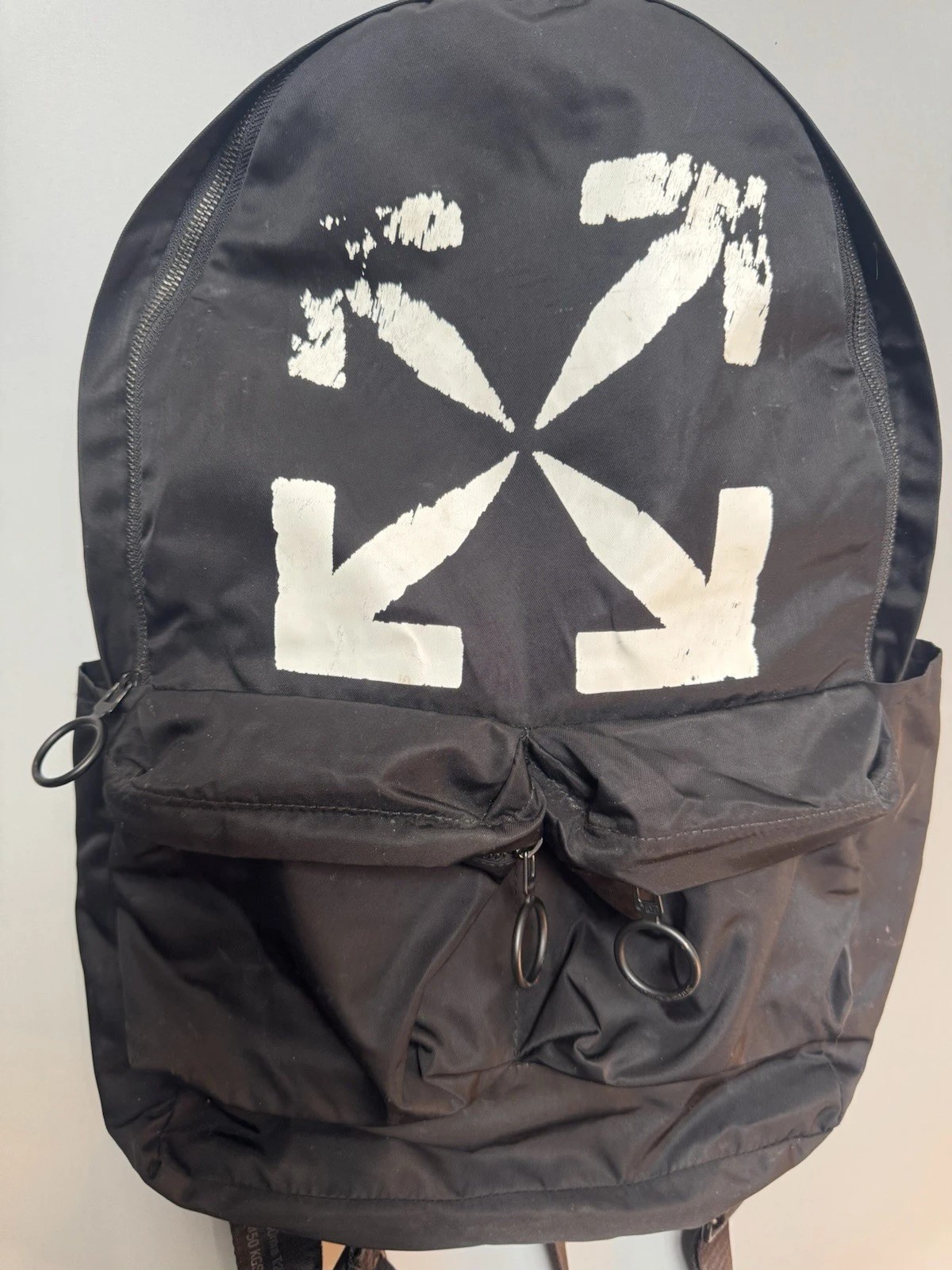 Off White Arrow Backpack Rucksack Black White - image 2