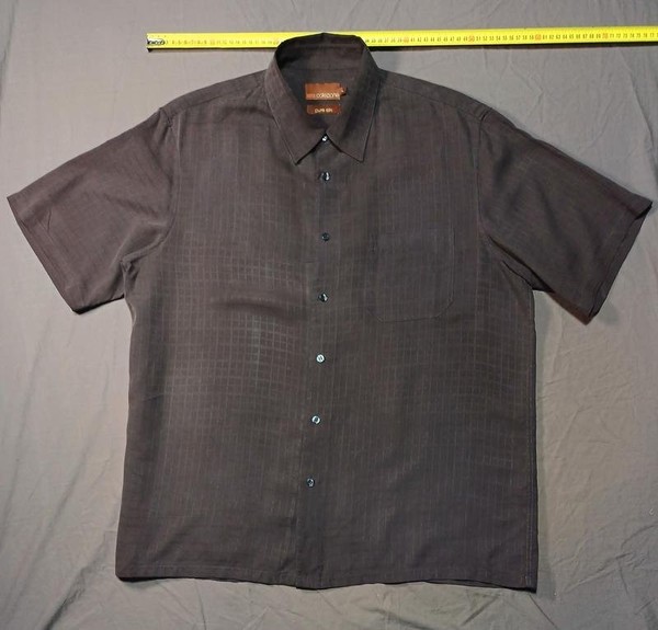 Men Marks & Spencer T-Shirt Brown Silk 42 / XL /