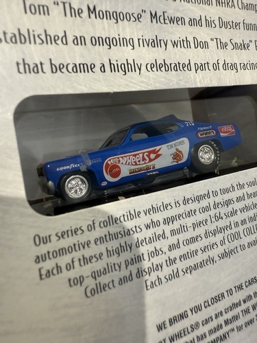 Hot Wheels 100% Plymouth Duster Tom ‘Mongoose’ Mcewen Funny Car Super Rare 1/64 - Picture 6 of 11