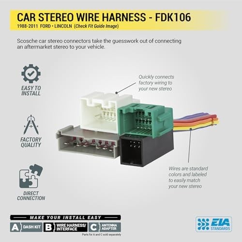 Standard Sound Wire Harness Connector Fits Select Vehicles
