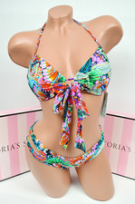 Luli Fama Floral Push up Bikini Top L bottom M Swimsuit Set NWT
