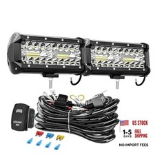 7" LED Light Bar 240W Off Road LED Driving Lights Spot Flood Combo Beam for