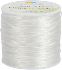 60 Yards Clear Elastic String Cord, 0.8Mm Polyester Stretch Thread Elastic Brace