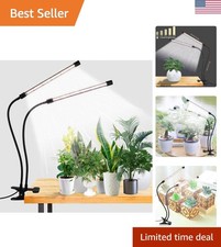 LED Grow Light,6000K Full Spectrum Clip Plant Growing Lamp with White Red LED...