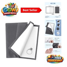 Protective 2pcs Jewelry Polishing Cloths - 10'' x 12'' Soft Cleaners for Jewelry