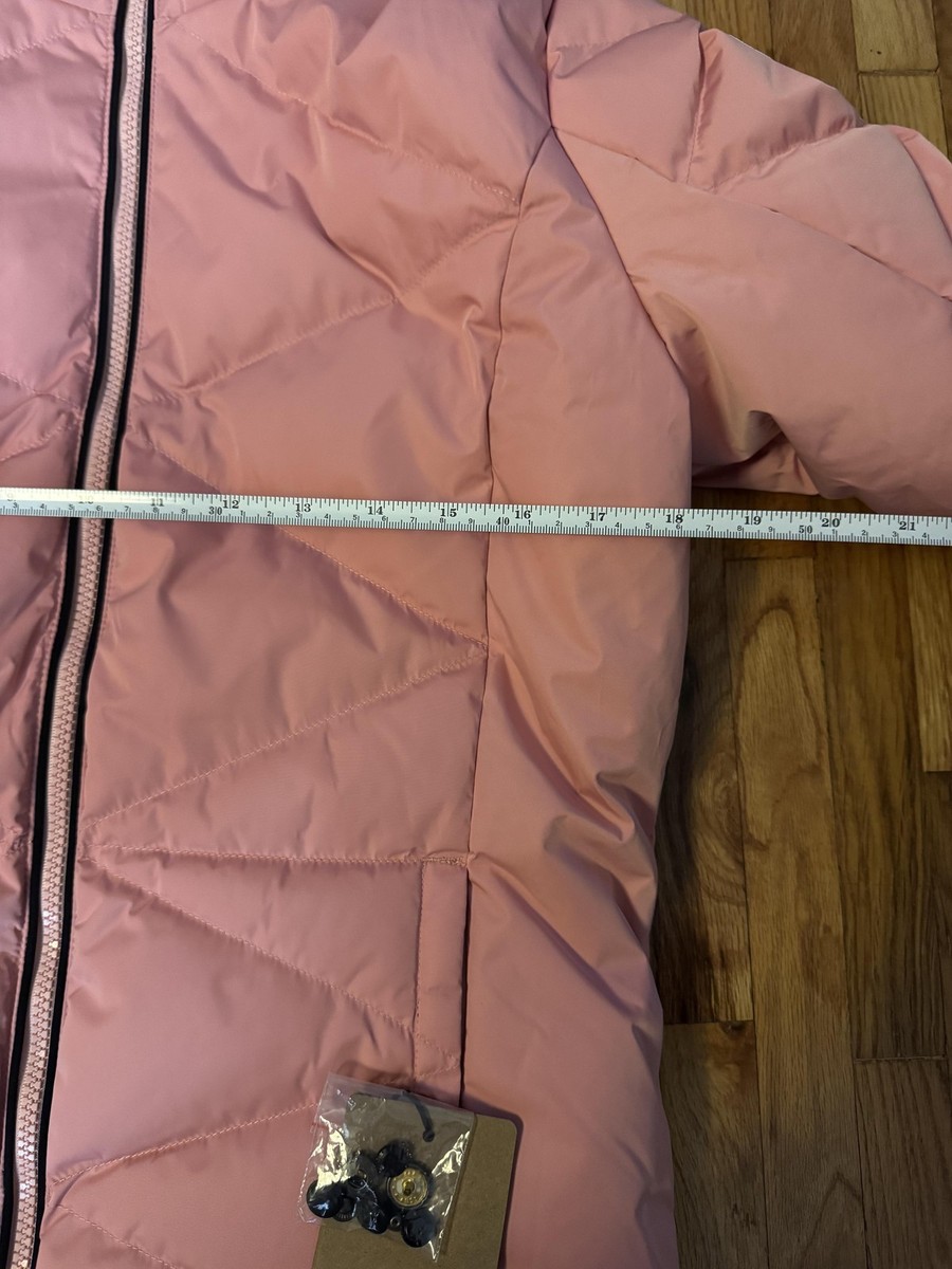 Rossignol Jacket Womens Medium Pink Staci Pearly Faux Fur Hooded