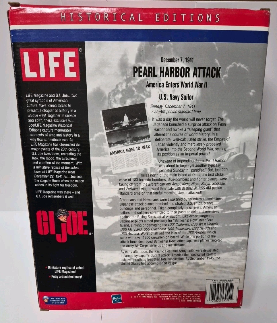 G.I. Joe Historical Editions Action Figure Pearl Harbor US Navy