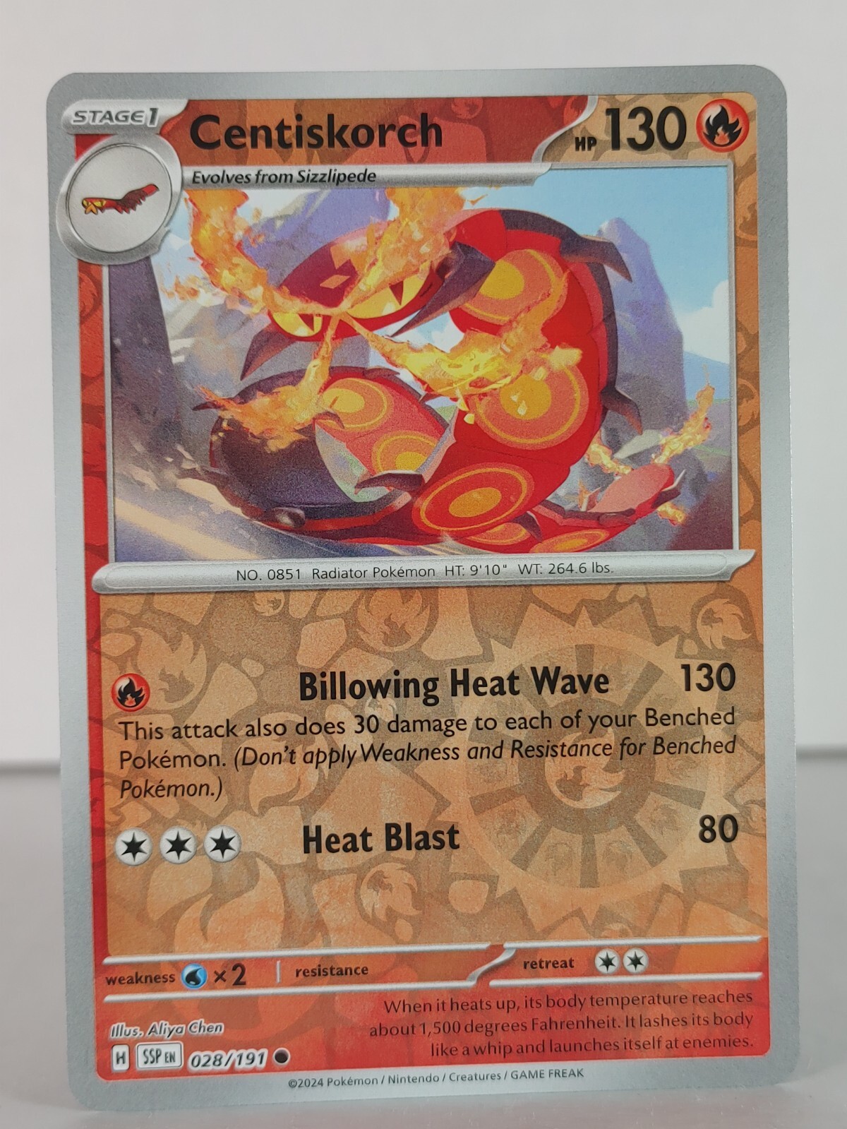 Centiskorch - Surging Sparks - 028/191 - Pokemon - Reverse holo - C