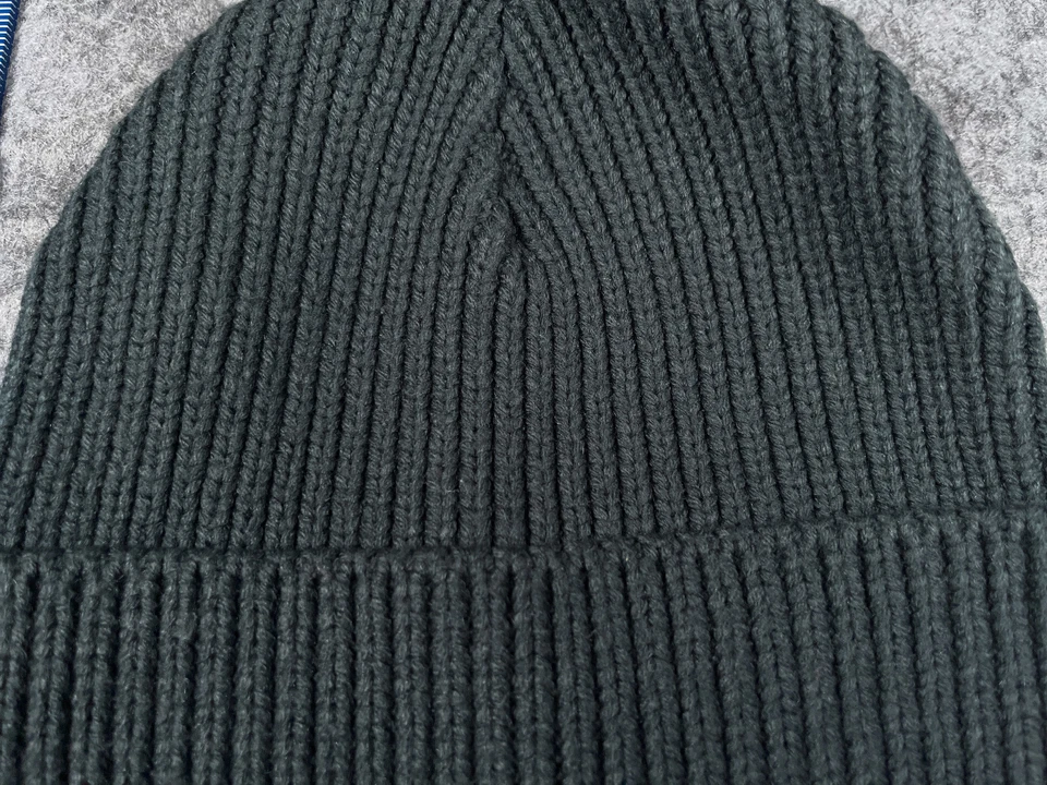 Beanie Toque 成人均码深灰色罗纹针织 100% 丙烯酸滑雪户外 — 第 2/4 张图片