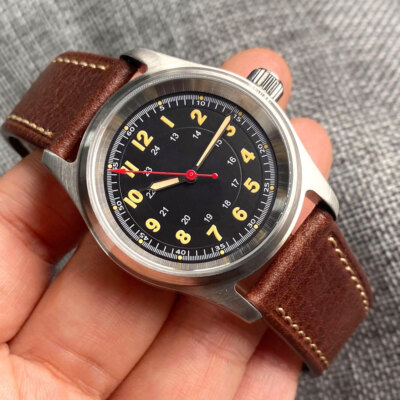 Small 36mm Tandorio Black Dial Sapphire Glass NH35A PT5000 Automatic Mens Watch