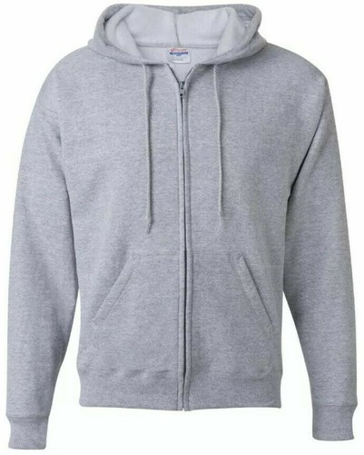 Sudadera con Capucha Hanes Cremallera Completa Frontal Para Hombre Talla XL Gris-Negro Sólida Manga Larga - Imagen 28 de 36