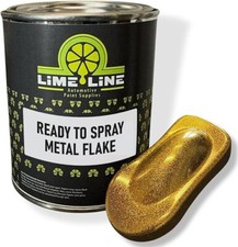 LiME LiNE Gold Metal Flake Ready to Spray Automotive Basecoat - 1 Quart
