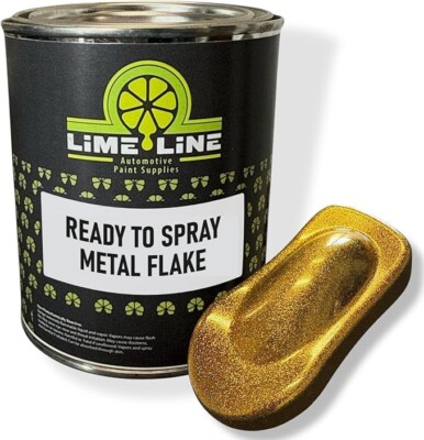 LiME LiNE Gold Metal Flake Ready to Spray Automotive Basecoat - 1 Gallon