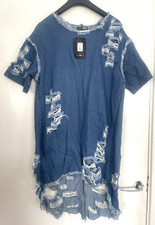 FashionNova Mediumwash Jeans Dress Size XL BNWT
