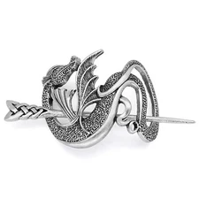 Womens Fantasy Dragon Hair Stick Draco Cosplay LARP Bun Holder Cage Clip Pin