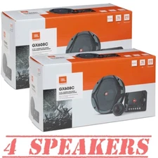 2 Pair (Qty 4) of JBL GX608CAM 6.5" 210 Watt 2-Way Component Car Audio Speakers