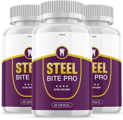 (3 Pack) Steel Bite Pro Teeth Supplement for Teeth and Gum Dental Repair Origina