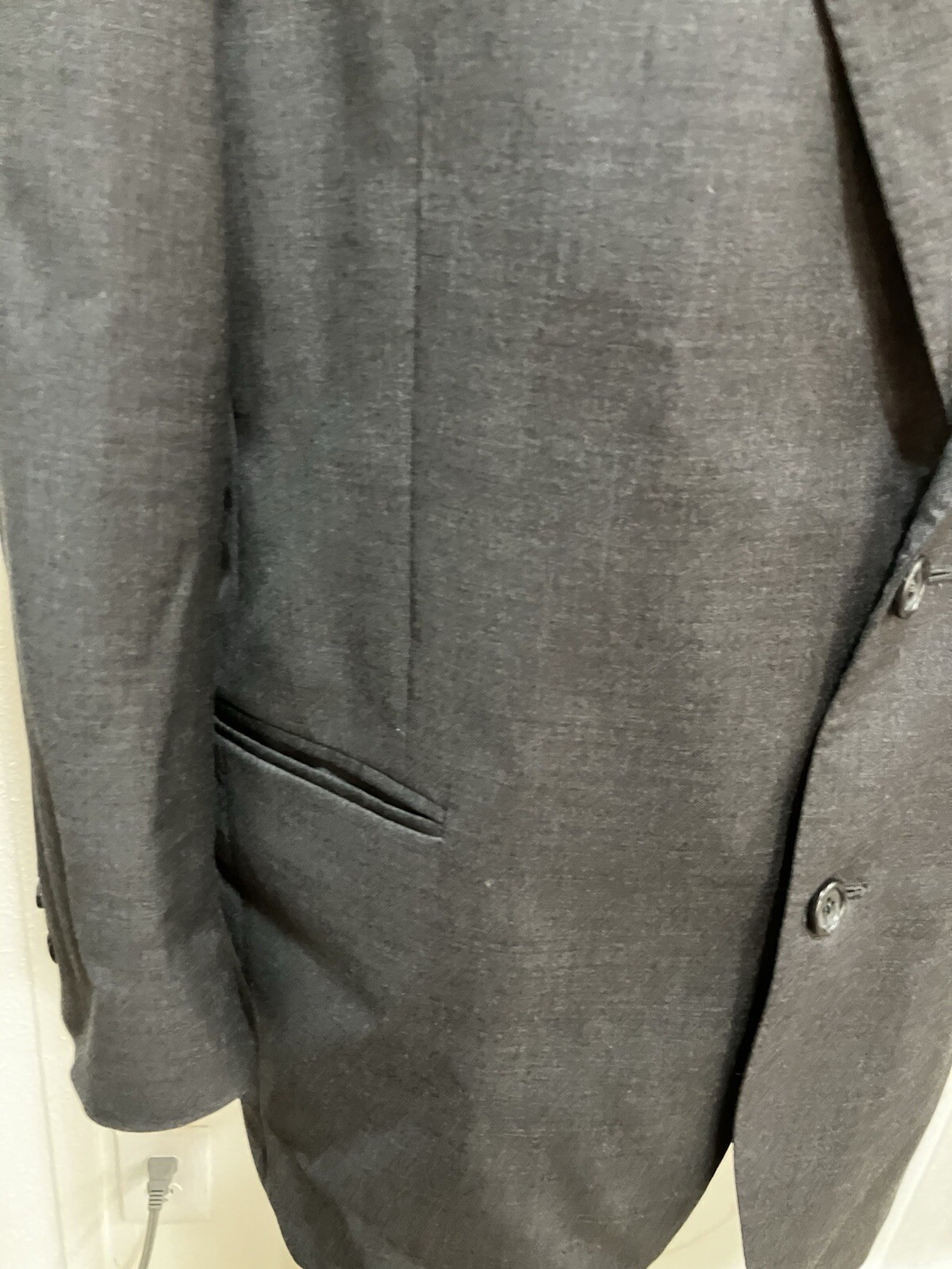Peter Millar Jacket Gray Wool Canada Trim 42R - image 3
