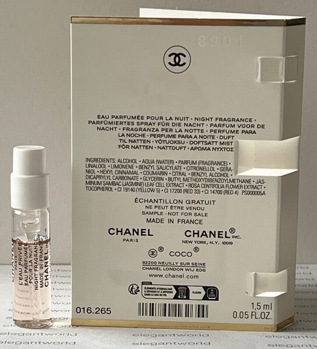CHANEL COCO MADEMOISELLE LEAU PRIVEE LA NUIT SAMPLE SPRAY VIAL 1.5