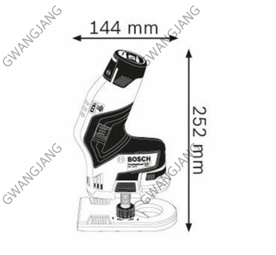 Bosch GKF 10.8V-8 12V Cordless Compact Edge Router Bare Tool Only Body DIY Work - Image 2 of 4