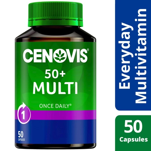 Cenovis 50+ Multi 50 Capsules Once Daily Multivitamin for 50 Years Plus Energy