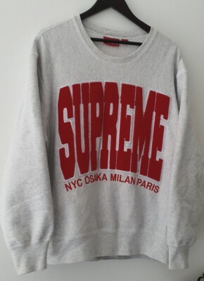FW21 Supreme Cities Crewneck Ash Grey Size M | eBay