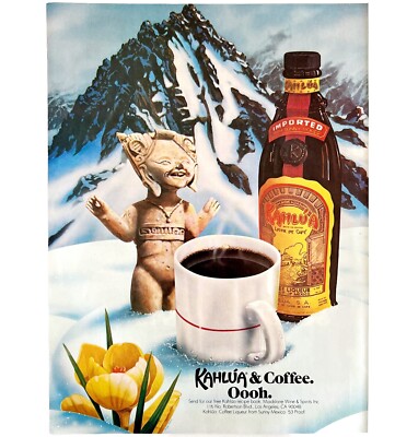 Kahlua Coffee Liqueur Licor De Cafe 1979 Advertisement Distillery