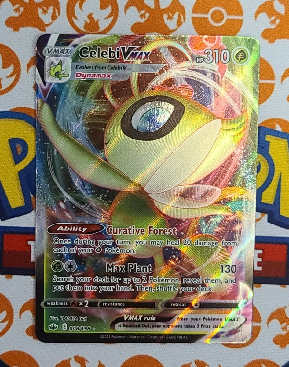 celebi vmax pokemon card value & V Chilling Reign - Ultra Rare Lot Weakness / Resistance / Retreat Cost Celebi VMAX Ultra Rare -