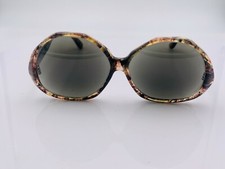 Vintage Jan-Tina Marble Brown Oval Sunglasses France FRAMES ONLY