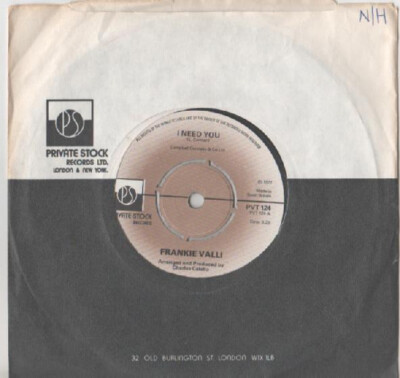 Frankie Valli - I Need You (7'')