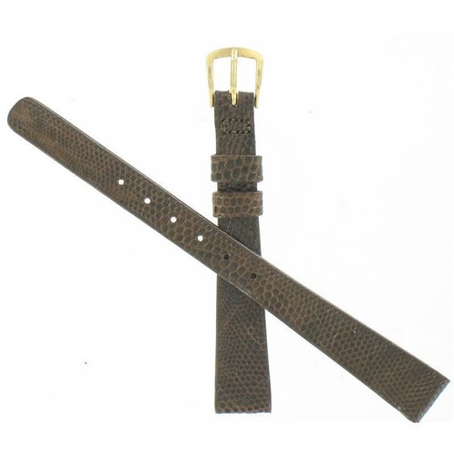 New Arrival 11mm Brown Genuine Lizard Ladies' Size Watch Band "1419
