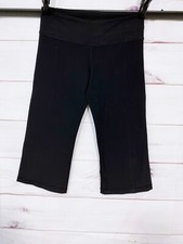 Lululemon Womens Capri Leggings Size 8 Black Stretch Pull On Activewear