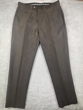 Stacy Adams Dress Pants Men's Size 38W/32 Brown Gold Tone Pockets