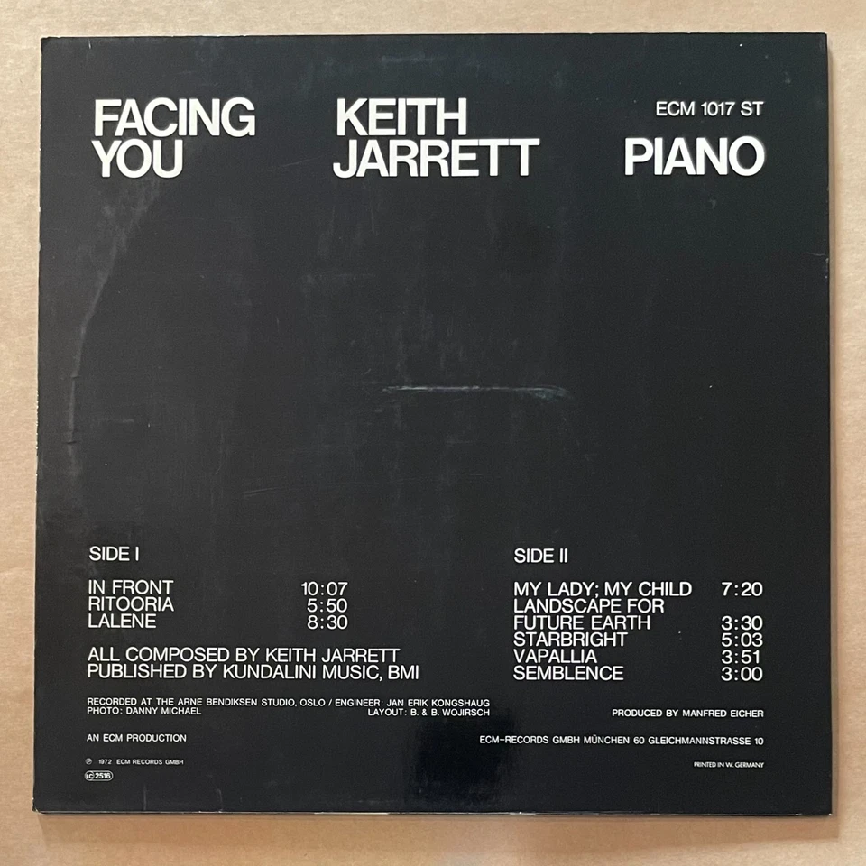 KEITH JARRETT - Facing You.  1972 German pressing. ECM. Jazz - Image 2 of 3