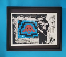 DEATH NYC Hand Signed LARGE Print Framed 16x20in COA INVADER BANKSY POLICE +