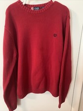 Men’s Chaps Ralph Lauren Red  long sleeve sweater Cotton  Men's  2XL Excellent