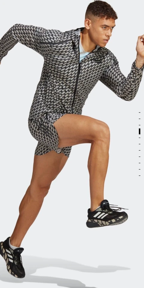 $130 adidas X Marimekko Marathon Running Jacket HR8203 Men’s Medium Black Rare - Image 3 of 4