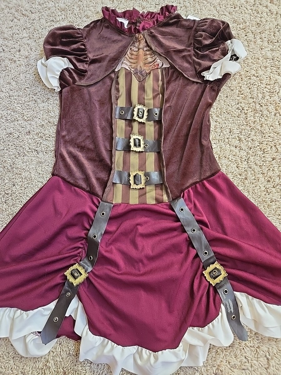 burgundy dress halloween costume Halloween witch dress with hat burgundy Gothic Vampire dress Vintage M –  Mermaidcosplay main image 0