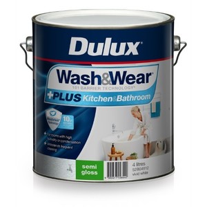 Dulux WASH&WEAR PLUS KITCHEN&BATH Wall Paint Vivid WHITE Anti-Mould 1L ...