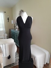 Windsor Black Strappy Open Back Women's Long Maxi Stretch Dress Small