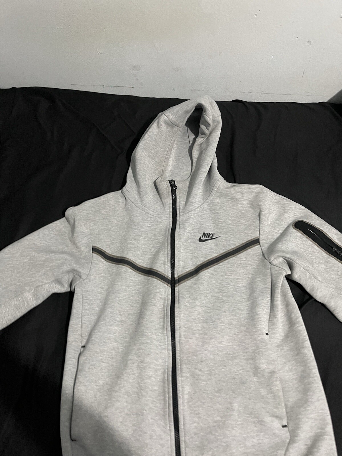 Nike Sportswear Men's Tech Fleece Full-Zip Hoodie, Size M - Black/Gray