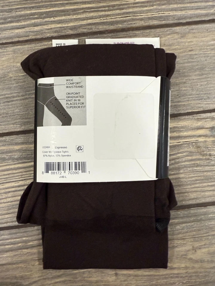 Medias superiores Hue para mujer talla 2 Espresso control opaco Foto 2 de 4