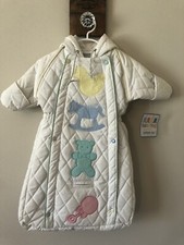 New Old Stock Vintage London Fog Baby Fog Size 0-6M Bunting Snowsuit Appliqued